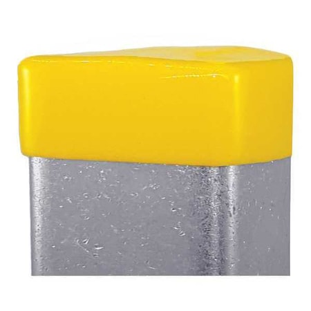 Safety End Cap,3-1/4X1-5/8,Yellow,PK25