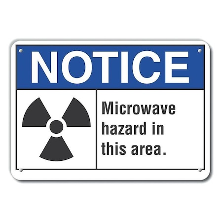 Microwave Hazard Notice,Aluminum,14x10, LCU5-0019-NA_14X10