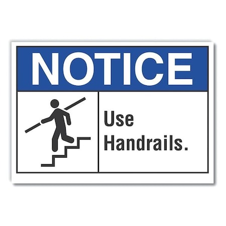 Notice Sign, 3 1/2 In H, 5 In W, Reflective Sheeting, Horizontal Rectangle, LCU5-0020-RD_5X3.5