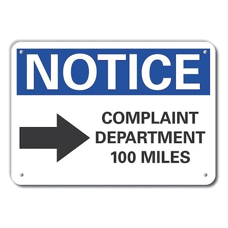 Complaint Notice,Reflctve,Alumnm,14x10, LCU5-0041-NA_14X10