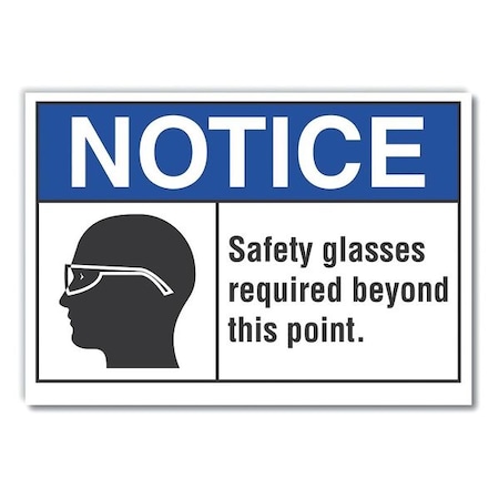 Safety Notice, Decal, Aluminum, 10x7, Sign Material: Vinyl