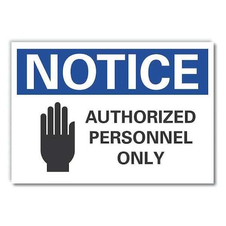 Authorized Notice, Decal, 5x3.5, Printed Language: English