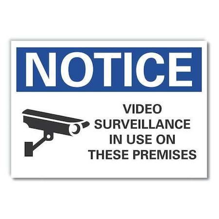 Video Notice,Reflective,Decal,7x5