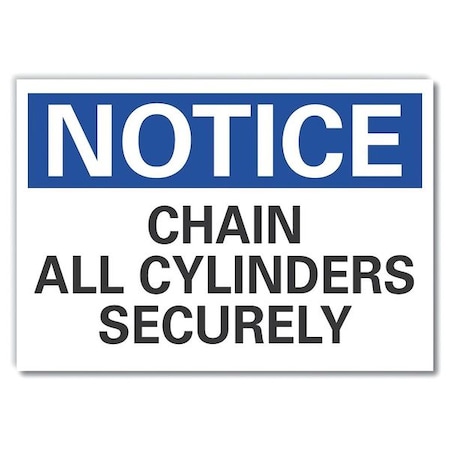 Cylinder Handling Notice Reflective Label, 7 In H, 10 In W,English, LCU5-0138-RD_10X7