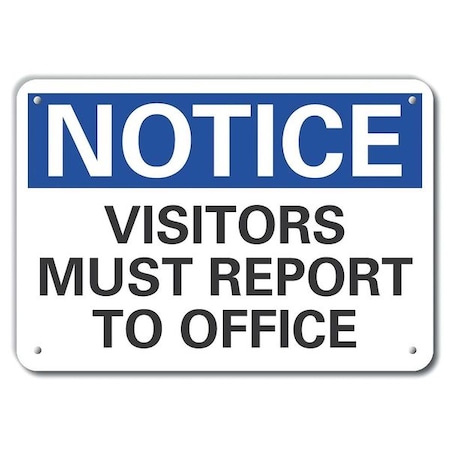 Visitors Notice,Plastic,14x10