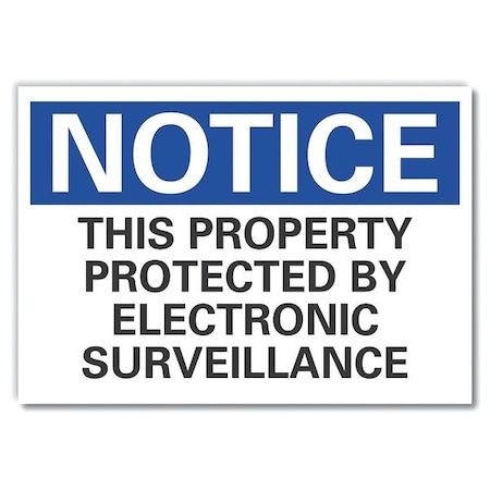 Notice Sign, 10 In H, 14 In W, Non-PVC Polymer, Horizontal Rectangle, English, LCU5-0232-ED_14x10