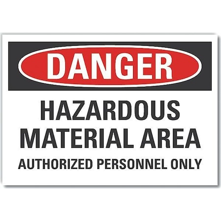 Hazardous Materials Danger Reflective Label, 5 In H, 7 In W,English, LCU4-0643-RD_7X5