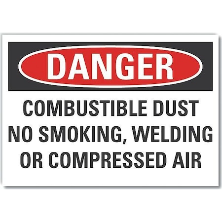 Danger Sign, 7 H, 10 W, Non-PVC Polymer, Vertical Rectangle, English, LCU4-0658-ED_10x7