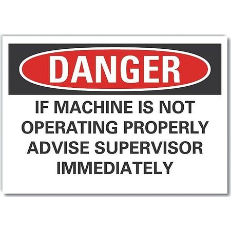 Decal,Danger If Machine,5 X 3.5, 3 1/2 In Height, 5 In Width, Polyester, Horizontal Rectangle