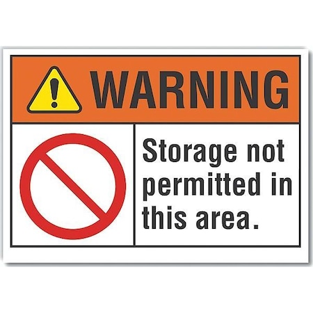 Warning Sign, 10 In H, 14 In W, Non-PVC Polymer, Horizontal Rectangle, English, LCU6-0008-ED_14x10