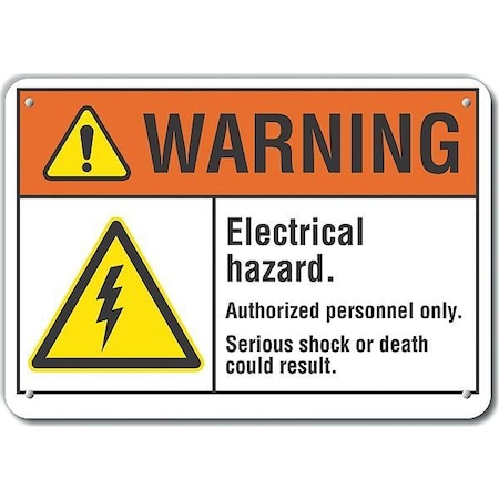 Decal, Warning Electrical Hazard, 14 X 10, Printed Language: English
