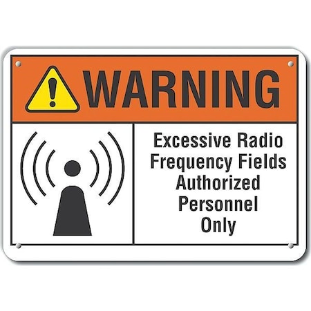 Decal, Warning Excessive, 10 X 7, Sign Background Color: White