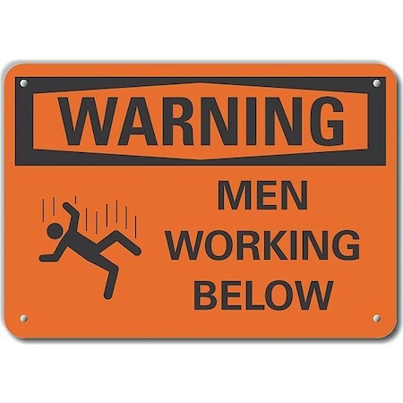 Decal, Plastic, Warning Men Working, 14x10, Header: Warning, LCU6-0037-NP_14X10