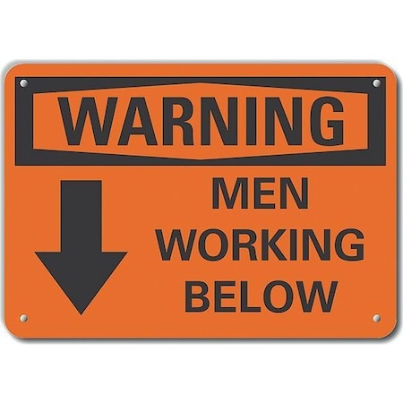 Decal, Plastic, Warning Men Working, 14x10, Printed Language: English, LCU6-0038-NP_14X10