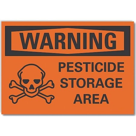 Decal,Reflective,Warning Pesticide,7 X 5, 5 In Height, 7 In Width, Reflective Sheeting, English