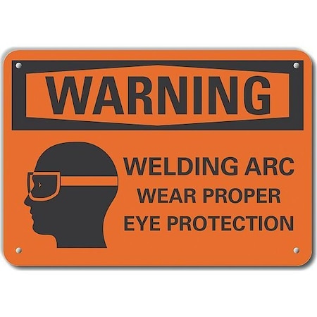 Decal, Warning Welding Arc, 14 X 10, Header Legend Color: Black