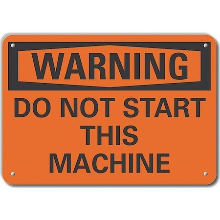 Plastic Machine & Operation Warning Sign, 7 In Height, 10 In Width, Plastic, Vertical Rectangle
