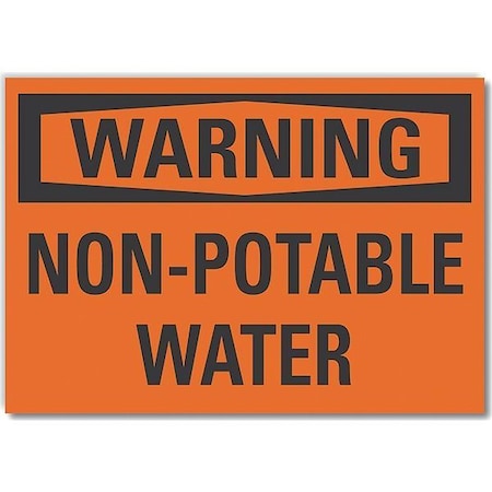 Decal,Warning Non-Potable,5 X 3.5, LCU6-0092-RD_5X3.5