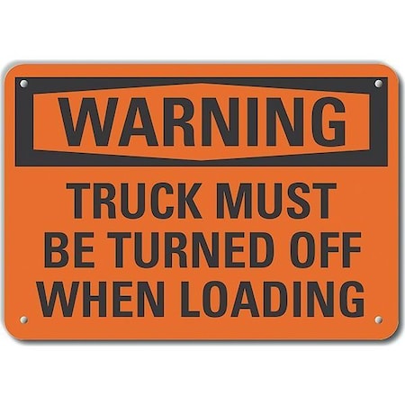 Aluminum Loading & Unloading Warning Sign, 7 In H, 10 In W, Vertical Rectangle, LCU6-0126-NA_10X7