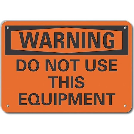 Aluminum Accident Prevention Warning Sign, 10 In Height, 14 In Width, Aluminum, English