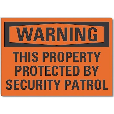 Decal, Warning This Property, 7 X 5, Sign Material: Vinyl