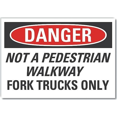 Danger Sign, 10 In H, 14 In W, Non-PVC Polymer, Horizontal Rectangle, English, LCU4-0590-ED_14x10