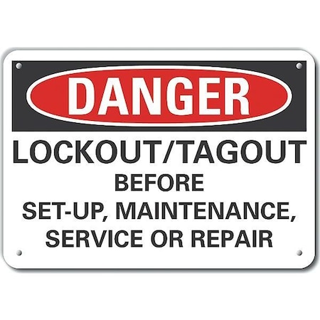 Decal, Danger Lockout/Tagout, 10 X 7, Operating Temp: -30 Degrees To 200 Degr F, LCU4-0677-NA_10X7