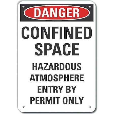Decal,Danger Confined Space,14 X 10, LCU4-0664-NA_14X10