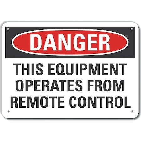 Plastic Machine & Operation Danger Sign, 7 In Height, 10 In Width, Plastic, Vertical Rectangle