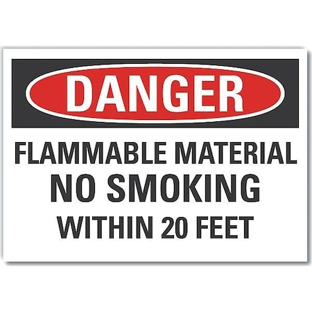 Danger Sign, 10 H, 14 In W, Non-PVC Polymer, Horizontal Rectangle, English, LCU4-0611-ED_14x10