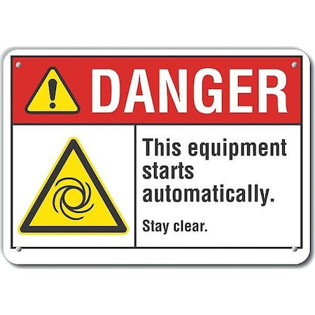 Alum Danger This Equipment, 10x7, Height: 7 In, LCU4-0025-NA_10X7