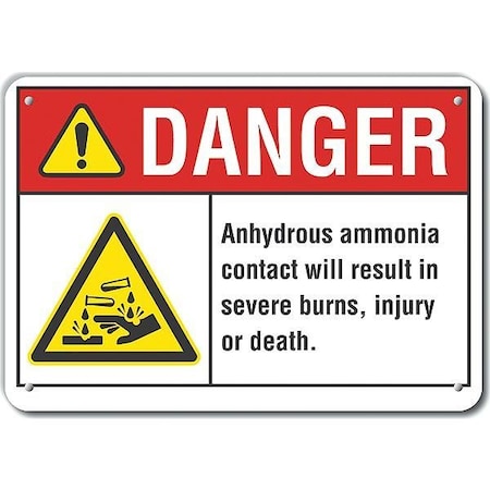 Reflalum Danger Anhydrous,10x7, LCU4-0008-RA_10X7