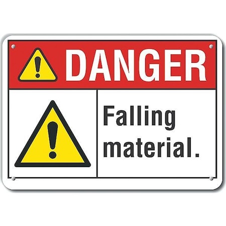 Alum Danger Falling Material,10x7, LCU4-0072-NA_10X7
