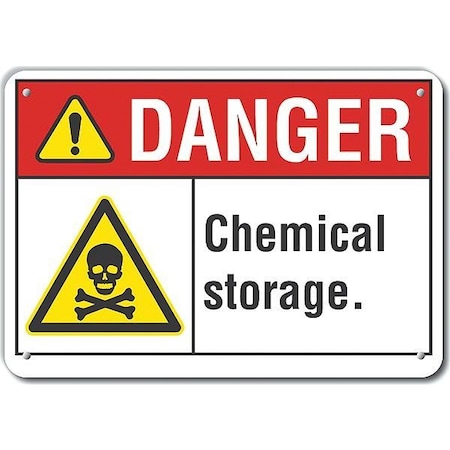 Danger Sign, 10 In H, 14 In W, Horizontal Rectangle, English, LCU4-0037-NA_14X10