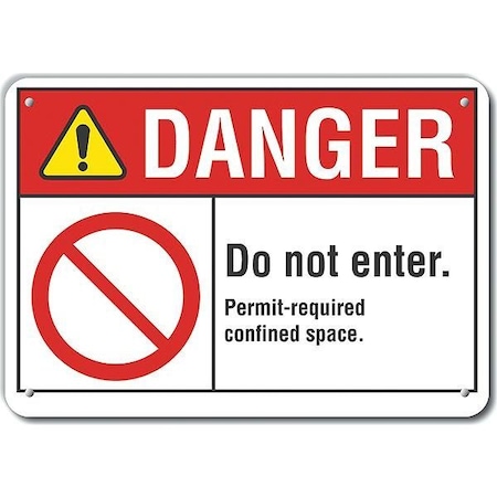 Alum Danger Do Not Enter,14x10