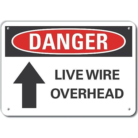 Reflalum Danger Live Wire, 10x7, Height: 7 In, LCU4-0189-RA_10X7