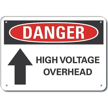 Decal,Danger High Voltage,Plastic,10x7, LCU4-0193-NP_10X7