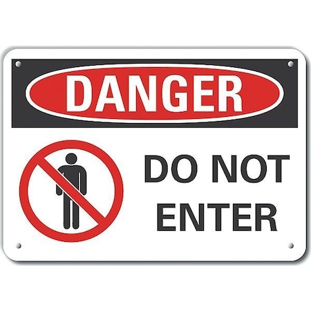 Reflalum Danger Do Not Enter,14x10, LCU4-0196-RA_14X10