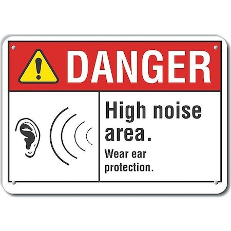 Decal,Danger High Noise Area,10x7