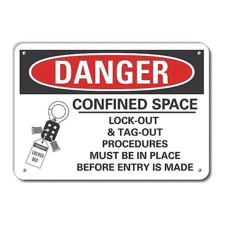 Alum Danger Confined Space,14x10, LCU4-0259-NA_14X10
