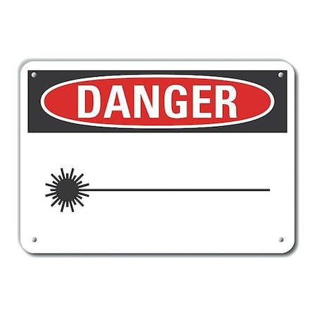 Danger Sign, 7 In H, 10 In W, Plastic, Vertical Rectangle,LCU4-0249-NP_10X7