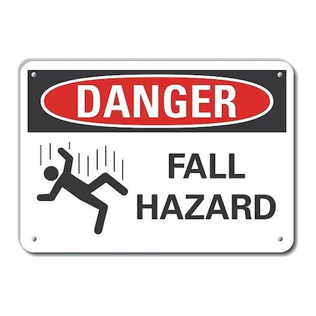 Danger Sign, 10 In H, 14 In W, Plastic, Horizontal Rectangle, English, LCU4-0253-NP_14X10