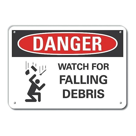 Danger Sign, 10 In H, 14 In W, Plastic, Horizontal Rectangle, English, LCU4-0255-NP_14X10