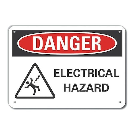 Alum Danger Electrical Hazard,10x7, LCU4-0228-NA_10X7