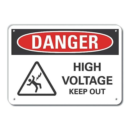 Reflalum Danger High Voltage, 14x10, Sign Shape: Rectangle