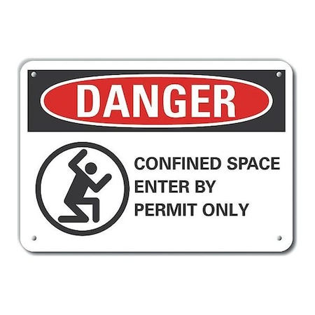 Decal,Danger Confined Space,10x7, LCU4-0268-NP_10X7