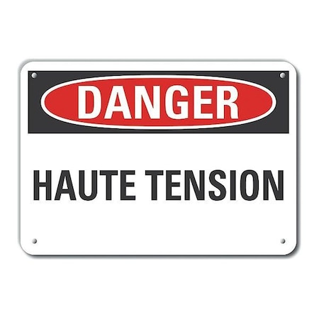 Refl Alum Danger Haute Tension,14x10