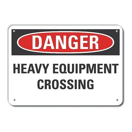 Aluminum Traffic Safety Danger Sign, 7 In Height, 10 In Width, Aluminum, Vertical Rectangle