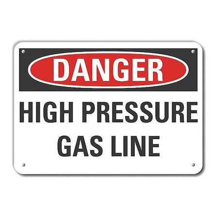 Decal, Danger High Pressure, 14x10, Retroreflective Grade: Engineer, LCU4-0456-NP_14X10