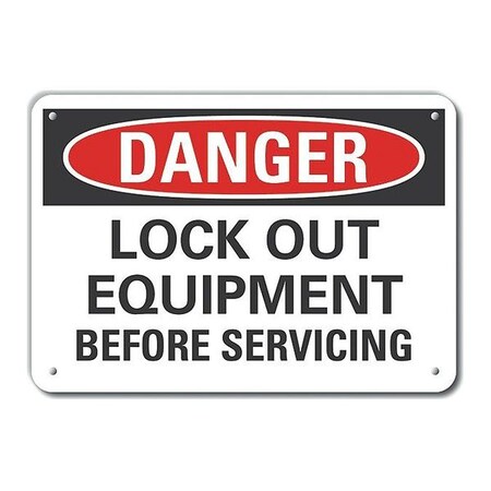 Alum Danger Lock Out Equipment, 10x7, Legend Style: Text, LCU4-0547-NA_10X7